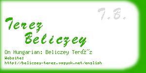 terez beliczey business card